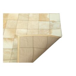 Patchwork Cowhide rug k-00211 mosaik beige-white