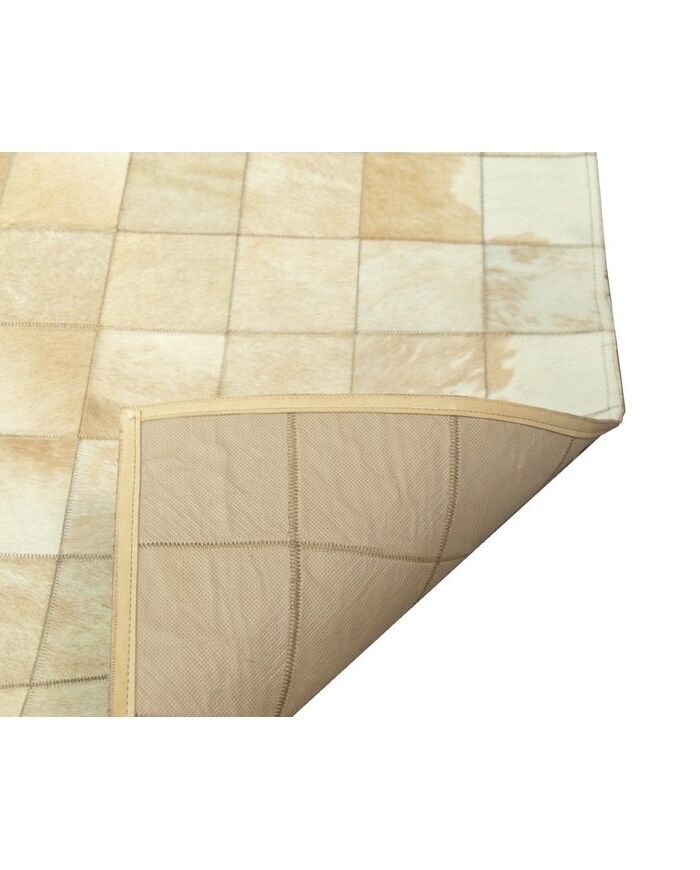 Patchwork Cowhide rug k-00211 mosaik beige-white