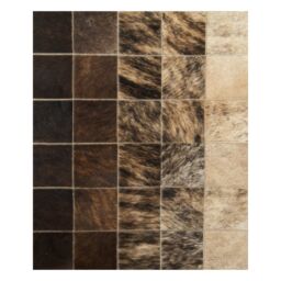 Patchwork Cowhide rug k-1668 mosaik brown-beige