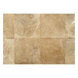 Patchwork-Kuhfellteppich k-68051 in Hellbeige