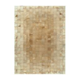 Patchwork Cowhide rug k-00211 mosaik beige-white