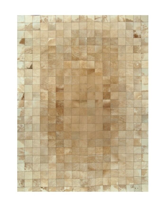 Patchwork Cowhide rug k-00211 mosaik beige-white