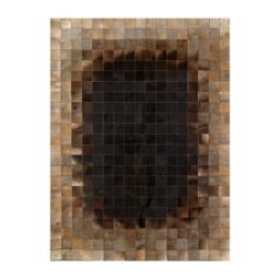 Patchwork Cowhide rug k-1653 mosaik redish