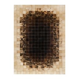 Patchwork Cowhide rug k-1668 mosaik brown-beige