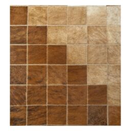 Patchwork  Cowhide rug k-663 mosaik brown-beige