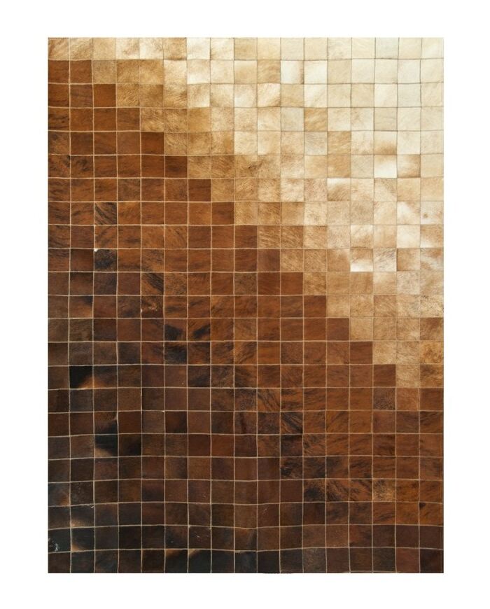 Patchwork  Cowhide rug k-663 mosaik brown-beige