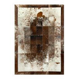 Patchwork Cowhide Rug K-793 s/p brown-white