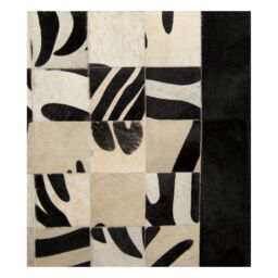 Patchwork cowhide rug k-1672 mosaik zebrone black-white