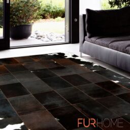 Patchwork cowhide rug k-130 redish