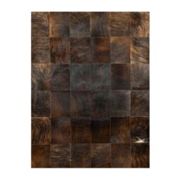 Patchwork Cowhide rug k-150-1 dark brown