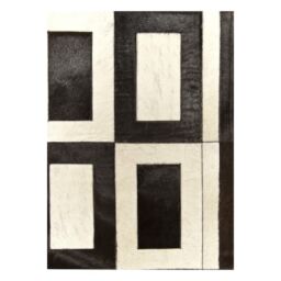 Patchwork Cowhide Rug k-1736 Square cognac-light beige