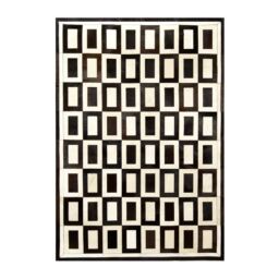 Patchwork Cowhide Rug k-1736 Square cognac-light beige