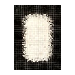 Patchwork Cowhide rug k-1809 mosaik white-black