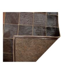 Patchwork-Kuhfellteppich k-1825 Mosaik Baio Cognac