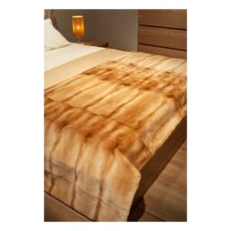 Golden Mink Plucked Fur Blanket k-313