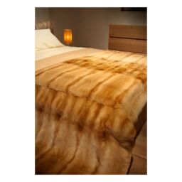 Golden Mink Plucked Fur Blanket k-313