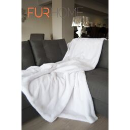 White  Mink  Fur Blanket k-310