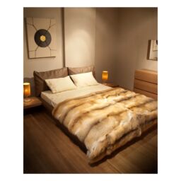 Golden Island Fur Blanket throw bedcover k-306