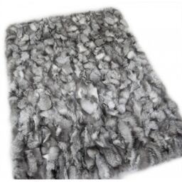 Frost real fox fur throw  - blanket k-304