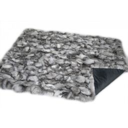 Frost real fox fur throw  - blanket k-304