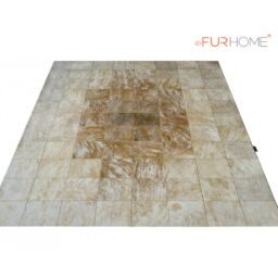 Leather Carpet 20×20 Brown - Ivory k-103