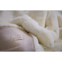 White rex rabbit Real  Fur Blanket k-316