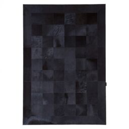 Black Leather Carpet with Border K-114