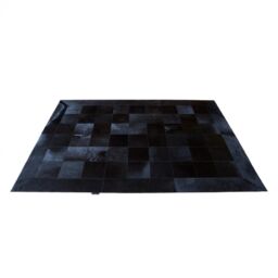 Black Leather Carpet with Border K-114