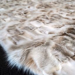 Sevron Fox Fur White Beige FR Crocco Leather k-1124